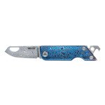 Ніж складаний кишеньковий SRM 6435, (4.1 см) Damascus / Titanium блакитний