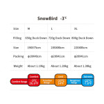 Спальник з натуральним пухом Naturehike Snowbird NH20YD001, p-р L, коричневий 720 г