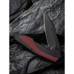 Ніж складаний туристичний Civivi Hypersonic, (9.4 см) 14C28N / Steel & G10 чорно-бордовий