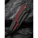 Ніж складаний туристичний Civivi Hypersonic, (9.4 см) 14C28N / Steel & G10 чорно-бордовий