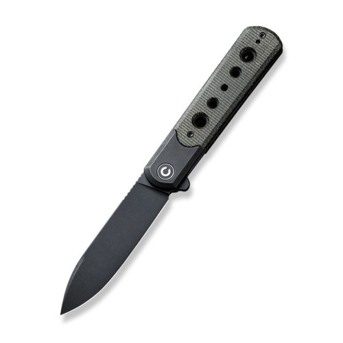 Ніж складаний туристичний Civivi Banneret, (8.8 см) Nitro-V / Stainless & Micarta чорний
