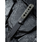 Ніж складаний туристичний Civivi Banneret, (8.8 см) Nitro-V / Stainless & Micarta чорний