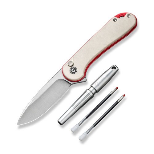 Комплект (ніж складаний, ручка) Civivi StellarQuill Pen & Button Lock Elementum II Knife Combo Gift Pack C23049