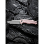 Ніж складаний туристичний Civivi Stormhowl, (8.4 см) Nitro-V / Aluminum рожевий