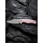 Ніж складаний туристичний Civivi Stormhowl, (8.4 см) Nitro-V / Aluminum рожевий