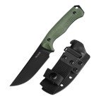 Ніж фіксований мисливський  Ruike F186-MG, (11.8 см) D2 / Micarta зелений