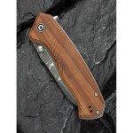 Ніж складаний туристичний Civivi Placoid, (9.3 см) Damascus / Guibourtia Wood