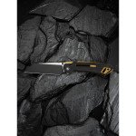 Ніж складаний тактичний Civivi Buster FG, (10.7 см) Nitro-V / G10 чорно-золотий