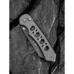Ніж складаний туристичний Civivi Pragma Prime, (8.9 см) Damascus / Aluminum сірий