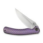 Ніж складаний туристичний Weknife Dracarys, (9.1 см) Böhler M390 / титан 6AL4V фіолетовий/золотий
