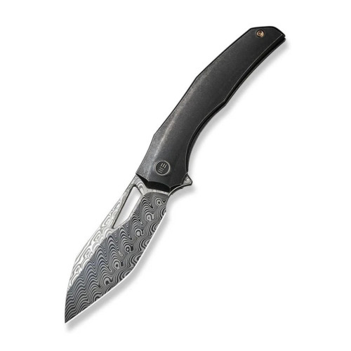 Ніж складаний туристичний WE Knife Ignio Mystery Box Ignio Mystery Box, (8.39 см) Damasteel (Hakkapella) / 6AL4V Titanium чорний