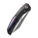 Ніж складаний туристичний WE Knife Ignio Mystery Box Ignio Mystery Box, (8.39 см) Damasteel (Hakkapella) / 6AL4V Titanium чорний