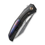 Ніж складаний туристичний WE Knife Ignio Mystery Box Ignio Mystery Box, (8.39 см) Damasteel (Hakkapella) / 6AL4V Titanium чорний