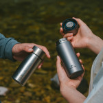 Термос Naturehike CNK2550CF017, титан, 0.2 л, світло-сірий