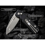 Ніж складаний кишеньковий SRM Scout (6.9 см) 14C28N / G10, чорний