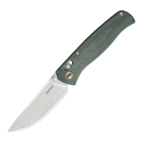 Ніж складаний туристичний SRM Medal (8,2 см) 140Cr / Micarta, зелений