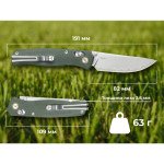 Ніж складаний туристичний SRM Medal (8,2 см) 140Cr / Micarta, зелений