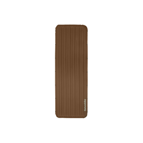 Матрац туристичний надувний одномісний Naturehike CNK2450WS034, 198х68х9.5 см, коричневий, для кемпінгу із мішком для надування