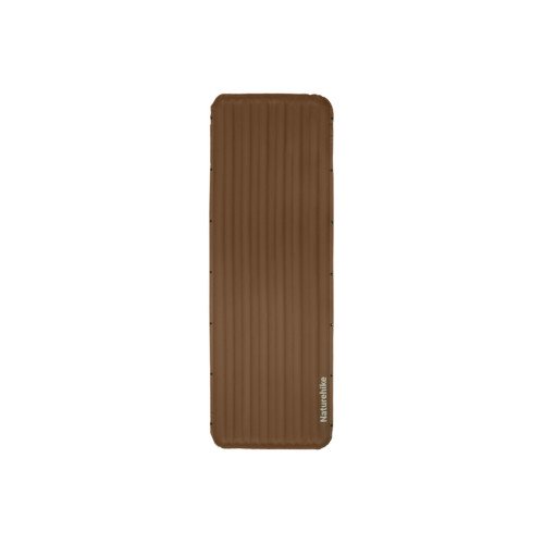 Матрац туристичний надувний одномісний Naturehike CNK2450WS034, 198х68х9.5 см, коричневий, для кемпінгу із мішком для надування