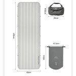 Матрац туристичний надувний одномісний Naturehike CNK2450WS034, 198х68х9.5 см, коричневий, для кемпінгу із мішком для надування