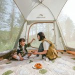 Намет тримісний автоматичний із тентом Naturehike Ango Picnic CNK2450WS021, коричневий