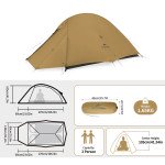 Намет надлегкий двомісний Naturehike Cloud Up Pro CNK2350WS020, коричневий
