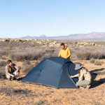 Намет надлегкий тримісний з футпринтом Naturehike Cloud Up 3 UL NH18T030-T-T, 20D, темно-синій