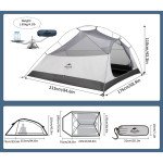 Намет надлегкий тримісний з футпринтом Naturehike Cloud Up 3 UL NH18T030-T-T, 20D, темно-синій