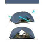 Намет двомісний ультралегкий Naturehike Mongar UL NH19M002-J, синій