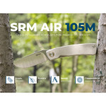 Ніж складаний кишеньковий SRM Air 105M-GK (7.5 см) 14C28N / G10 білий