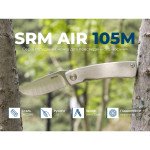 Ніж складаний кишеньковий SRM Air 105M-GK (7.5 см) 14C28N / G10 білий
