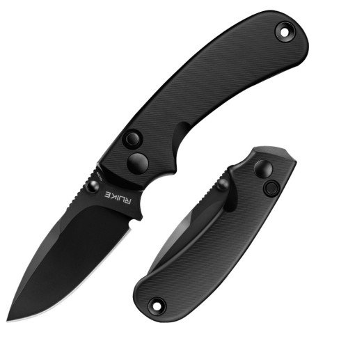 Ніж складаний кишеньковий Ruike P736-AB, (7.5 см) 14C28N / алюміній, чорний