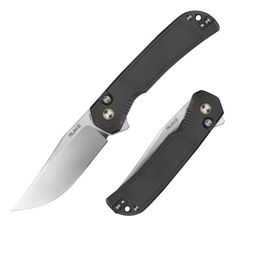 Ніж складаний туристичний Ruike P192-AK, (9.1 см) 14C28N / алюмінієвий сплав 6063, сірий