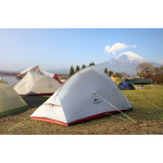 Намет надлегкий двомісний  з футпринтом Naturehike Cloud Up 2 Updated NH17T001-T, 210T, помаранчевий