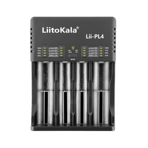 Зарядний пристрій Liitokala Lii-PL4, 4 канала, Ni-Mh/Li-ion/LiFePO4, 220V/12V, LED, Box