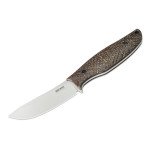 Ніж з чохлом туристичний SRM Fossa 605T-MW, (8.8 см) 14C28N / Micarta коричневий