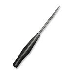 Ніж фіксований туристичний Weknife Notchline, (8.7 см) CPM S35VN /Carbon Fiber чорний з чохлом