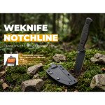 Ніж фіксований туристичний Weknife Notchline, (8.7 см) CPM S35VN /Carbon Fiber мідний з чохлом