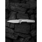 Ніж складаний туристичний Weknife Dressytak (8.6 см) Bohler M390 / Titanium сірий