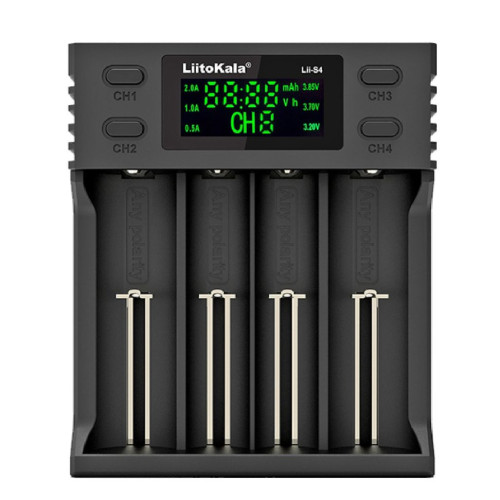 Зарядний пристрій Liitokala Lii-S4, 4 канала, Ni-Mh/Li-ion/LiFePo4, USB, LCD, Box