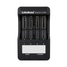 Зарядний пристрій Liitokala Lii-500, 4 канала, Ni-Mh/Li-ion, 220V/12V, Powerbank, Test, LCD, Box