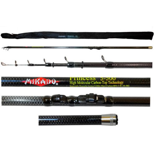 Вудка карбонова Mikado Princess з кільцями 5м Carbon (GL5833)