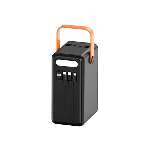 Power Bank Big Box 120000mAh Fast Charge+cable (4USB/Type-C/Micro/Lightning)- чорний (900165)